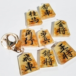 本物金木犀入り　香り付き　将棋の駒　キーホルダー　　敬老の日