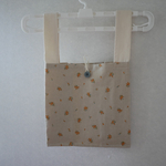 エコバッグ　コンビニ弁当用　生成オレンジ小花