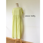 【matty】レモンイエローリネン♡毎日に寄り添うワンピース
