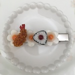おむすび・エビフライ・目玉焼きのヘアクリップ♡右用♡8cm