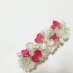 ハート花びら紫陽花バレッタ