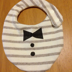 蝶ネクタイ柄スタイ☺︎ベージュ