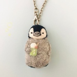 クリームソーダとペンギンさんのバッグチャーム