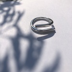 シルバー925　ダブルドロップリング　silver925　シルバーリング　指輪