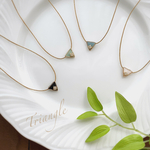 🄽🄴🅆!リニューアル!【金属アレルギー対応】ネックレス Triangle frame×rhinestone 4colors