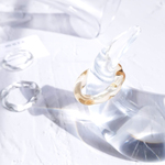 restock3 ⌇ glassring ☽ cream  ⌘ クリアリング  透明 リング 指輪 ガラス クリア