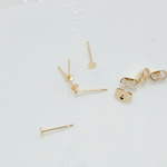 10ペア20個【極小3ｍｍ】316Lサージカルステンレス 3mm平皿  ピアス パーツ キャッチ付き