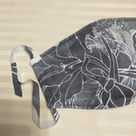 《オーダー品》クールクロスマスク　グレー花柄
