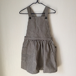 ギンガムチェックの前あて付きスカート110