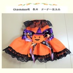 専用 犬服 ハロウィンワンピースとかぼちゃの帽子セット　送料無料　hws01