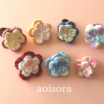 パイルゴムのヘアアクセ