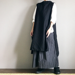 ■スモックエプロンワンピース■ブラック■