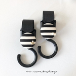 大好評☆マリンブルー  選べるチャーム ベビーカーフック