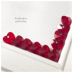 10㎜　クリスタルガラスチャーム❤︎ハート（レッド）❤︎10pcs-546 