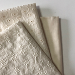 涼感ガーゼと生成り刺繍生地