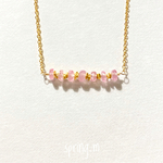 宝石質ピンクスピネルとカレンシルバーのネックレス