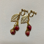 ミニ薔薇リーフイヤリング/ピアス ②