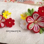 【tomatot様ご注文品】つまみ細工　髪飾り2点セット