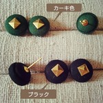 【くるみボタン】スタッズ ピアス