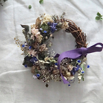 Lavender ドライフラワーリース　ギフト　プレゼント　両親贈呈品　ベビーフォト　ドライフラワー　制作キット　ウェルカムボード