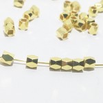 真鍮製ビーズ　多面体3ｍｍ　35個♪