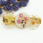 レジン　ドライフラワーヘアクリップ