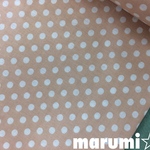 110×50★ドット柄★シェルピンク／白