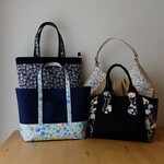 ★B様オーダー品★ リバティ A4ファスナートートバッグ／デイリートートバッグ（Lサイズ）／ワンハンドルバッグ／スクエアバッグ