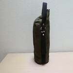 水筒カバー円柱型幅広飲み口用1リットルカーキ黒ショルダーつき