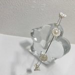 ビーズのお花のカチューシャ(ホワイト)