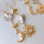 《人気》太陽と月 /gold (ピアス・イヤリング)