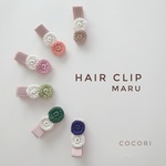 選べる6色♪丸いモチーフのベビーヘアクリップ