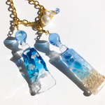 雲レジン☆海塗り☆青空絵具のバックチャーム①
