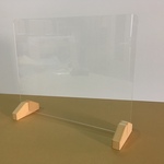 飛沫感染防止透明アクリル板パーテーション／M　54x42センチ