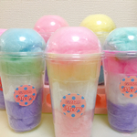 カップ綿菓子４色 5個セット　（お名前入れできます）