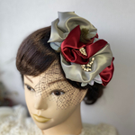 和装ヘッドドレス ブライダルヘッドドレス カクテルハット  和装髪飾り チュールヘアアクセサリー 