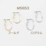 M5653-R   12個 チタンピアス金具 フープ U字 14×23mm 3×【4ヶ】 