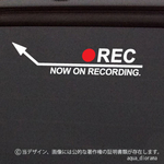 NOW ON REC/録画中ステッカー:アロー上WH