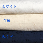 送料無料／ネイビーインド綿レース刺繍生地・マスク綿レース生地63×20cm  aa3