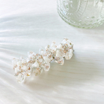 soft color✴︎クリスタルシルバーヘアクリップ