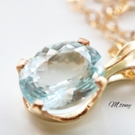 アクアマリン 2.35ct14kgf 大粒ペンダントトップ 「海の宝石。無垢な輝き」