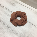 （子供用）シフォン生地で作ったシュシュ（ブラウン）