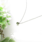 宇宙の神秘 モルダバイト  4mm サージカルステンレス ネックレス （お手入れ簡単 汗や水に強い サージカルステンレス）