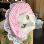 ハーフボンネット帽子＊ピンクチェリー＊