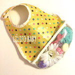 お食事スタイ yellowドット×green