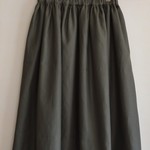 秋冬　ミモレ丈　シンプルギャザースカート