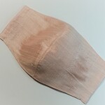 立体マスク Ⓒ【インドシルク(powder-pink)】フィルターポケット付き