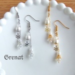 ♡×1万 cotton snow(スイング) ピアス・イヤリング