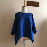 バイオウォッシュ加工リネンBLで作ったゆったりプルオーバー