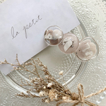 light graige three resin hairclip